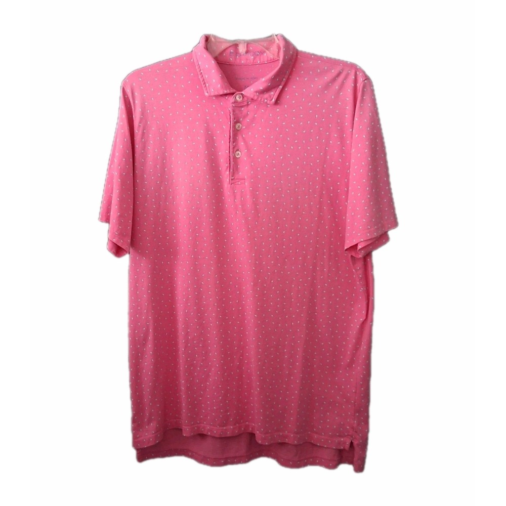 B Draddy Pink Polo Men's Medium Pima Cotton Sport golf performance‎ shirt